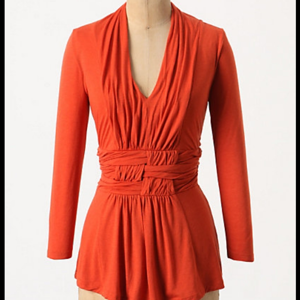 Anthropologie Basket Weave Top